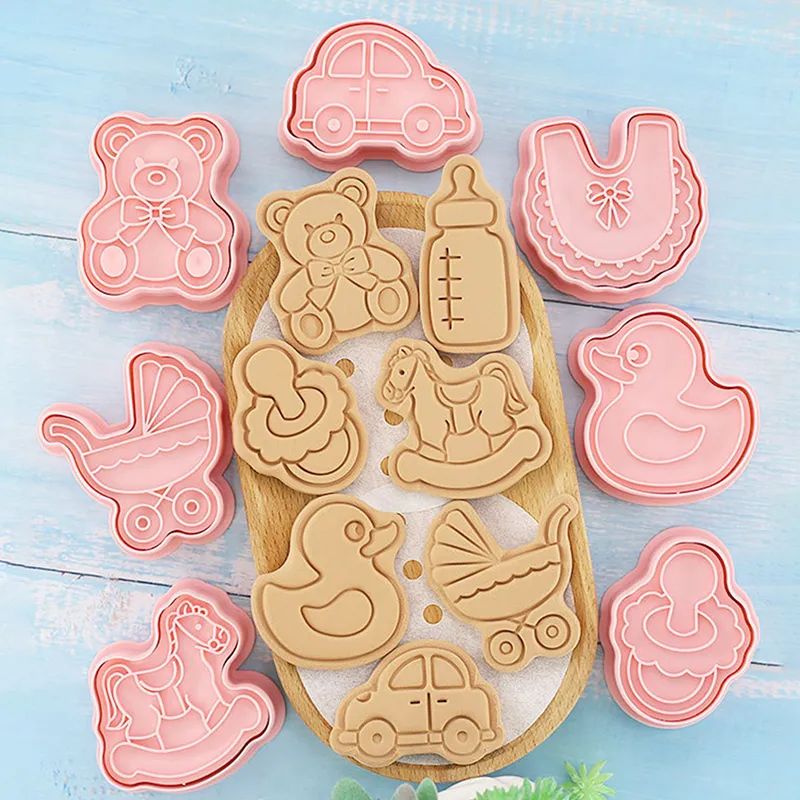 Baby Shower Cookie Mould 3D Mini Fondant Cookie Stampers